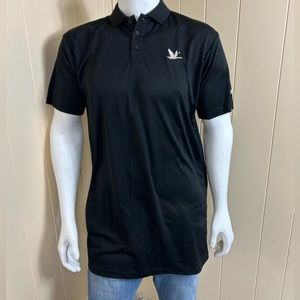Goose Pride Wawa Employee mens polo shirt Size M Black Short Sleeve Logo